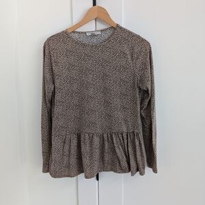 ✨4 for 12 Gaze Long Sleeve Peplum Top Size Small